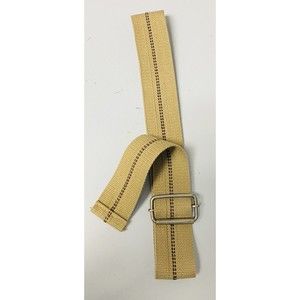 Mens Web Buckle Belt Sandy Brown Color Bronze Buckle Adjustable 39”x2”